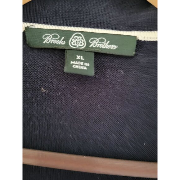 Brooks Brothers Women Silk blend Navy Blue Knit Sweater size XL Preppy old Money - Picture 2 of 7